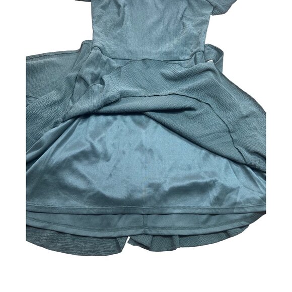 NWT Trixxi Women's Junior Faux-Wrap Fit & Flare Dress Color Olive Size XXS - Picture 4 of 6